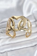 Pirinç Gold Renk Vintage Kadın Bileklik