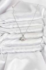 316L Çelik Zincir Gümüş Renk Baget Model Kadın Kolye