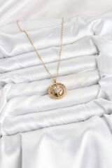 316L Çelik Zincir Gold Renk Kutup Yıldızı Model Kadın Kolye