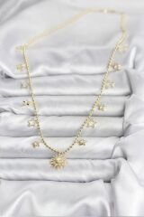 Pirinç Gold Renk Güneş Model Kadın Kolye