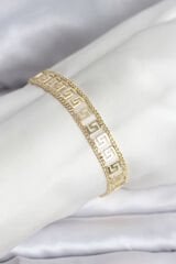 316L Çelik Gold Renk Labirent Model Kadın Bileklik