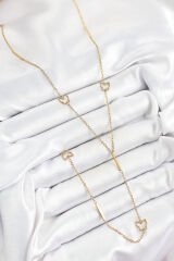 316L Çelik Kelebek Figürlü Y Model Gold Renk Kadın Kolye