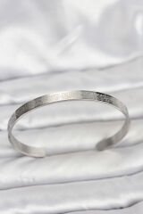 316L Çelik Gümüş Renk Ayetel Kürsi Yazılı Bileklik