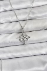 316L Çelik Zincir Gümüş Renk Sonsuzluk Model Zirkon Taşlı Kadın Kolye