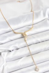 316L Çelik Zincir Gold Renk Yılan Model Y Kolye