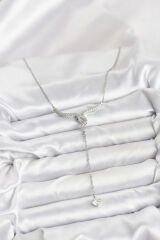 316L Çelik Zincir Gümüş Renk Yılan Model Y Kolye