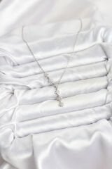 316L Çelik Zincir Gümüş Renk Kutup Yıldızı Model Kadın Kolye