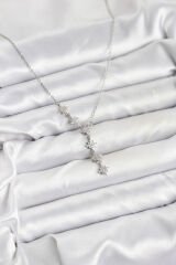 316L Çelik Zincir Gümüş Renk Kutup Yıldızı Model Kadın Kolye