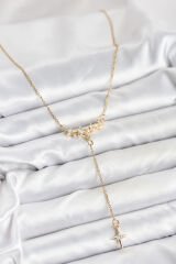 316L Çelik Zincir Gold Renk Yıldız Model Y Kadın Kolye