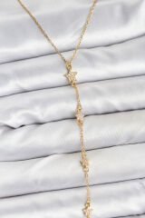 316L Çelik Zincir Gold Renkli Yıldız Model Kadın Y Kolye