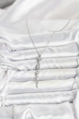 316L Çelik Zincir Gümüş Renk Kutup Yıldızı Enerji Model Kadın Y Kolye