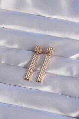 XUPİNG Rose Renk Zirkon Taşlı Su Yolu Küpe