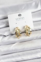 Pirinç Gold Renk Vintage Halka Model Kadın Küpe