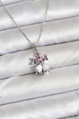 316L Çelik Zincir Gümüş Renk Chirtsmas Bell Model Yılbaşı Temalı Kadın Kolye