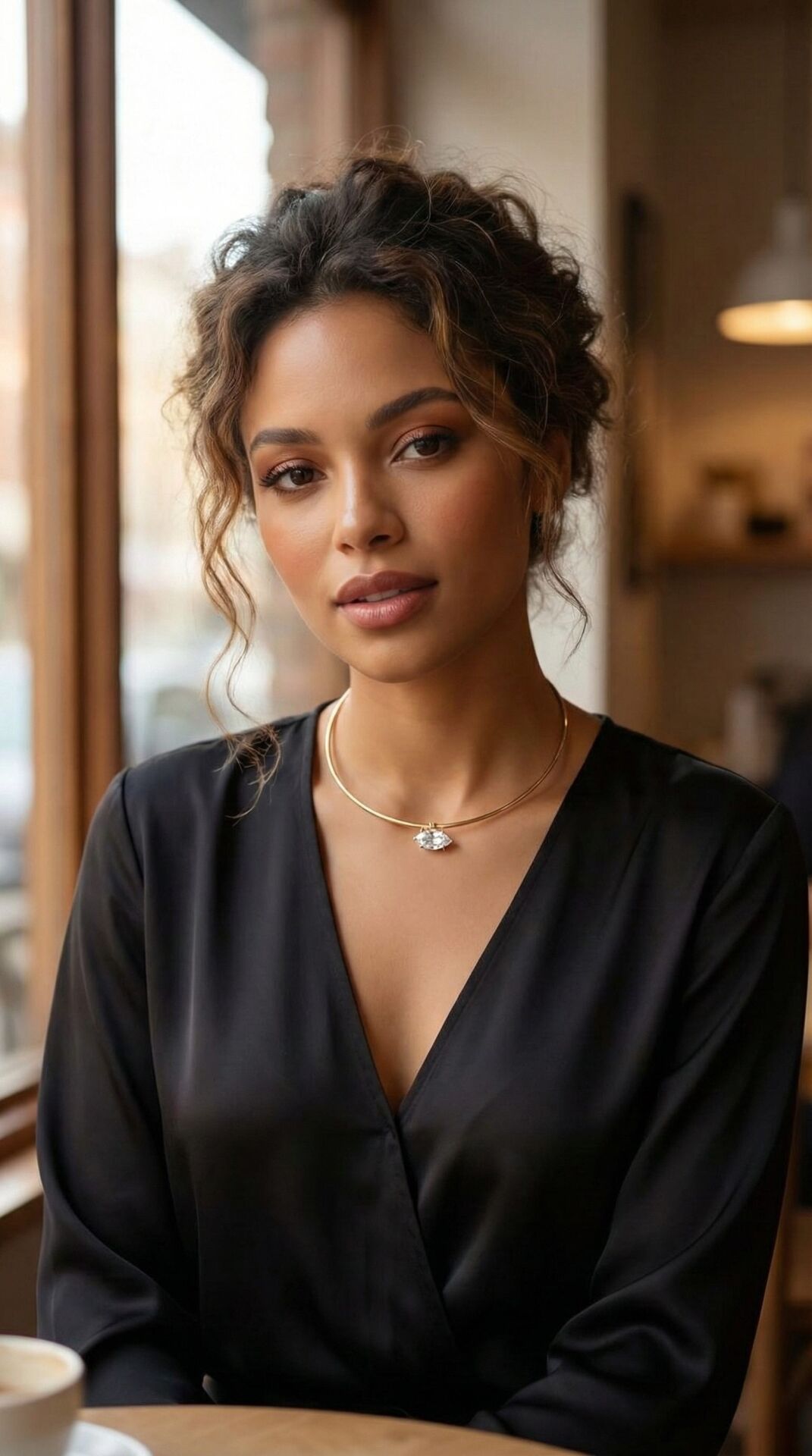 Pirinç Gold Renk Choker Model Zirkon Taşlı Kadın Kolye