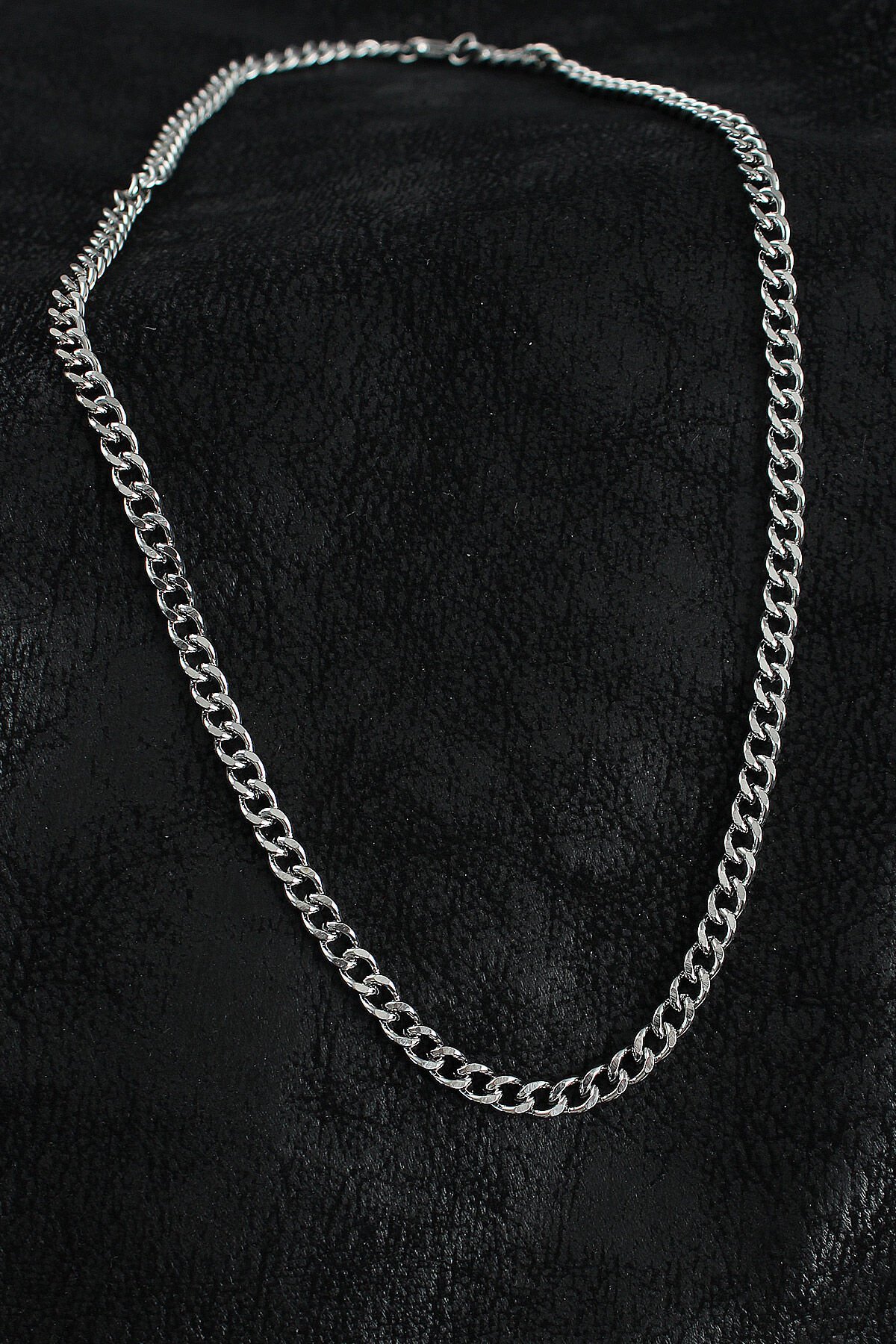 316L Çelik Klasik Zincir Model Gümüş Renk Erkek Kolye