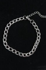 316L Çelik Kalın Klasik Model Gümüş Renk Erkek Bileklik