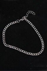 316L Çelik İnce Klasik Model Gümüş Renk Erkek Bileklik