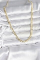Pirinç Gold Renk Sıralı Yıldız Kadın Kolye