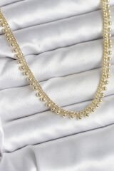 Pirinç Gold Renk Sıralı Topçuk Model Kadın Kolye