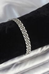 316L Çelik 7 mm Kalınlıkta Gümüş Renkli Erkek Bileklik