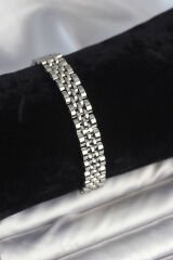 316L Çelik 9 mm Kalınlıkta Gümüş Renkli Erkek Bileklik