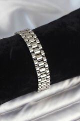 316L Çelik Gümüş Renk 12 mm Kalınlık Erkek Bileklik