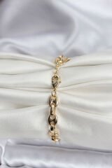 14K Gold Renk Kaplama Kahve Çekirdeği Model CM Kadın Bileklik