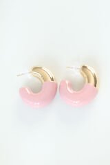 CCB Gül Kurusu Gold Çift Renk Küpe