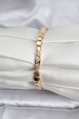 14K Gold Renk Kaplama Zirkon Taşlı CM Kadın Bileklik