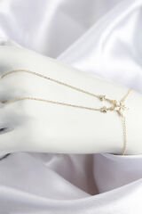 Pirinç Zirkon Taşlı Yıldız Model Gold Renk Şahmeran