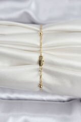 14K Gold Renk Kaplama Topçuklu Model CM Kadın Bileklik