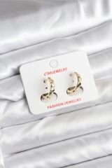 14K Gold Renk Kaplama CM Kadın Küpe