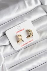 14K Gold Renk Kaplama CM Kadın Küpe