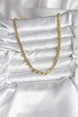 14K Gold Renk Kaplama Burgu Model CM Kadın Kolye