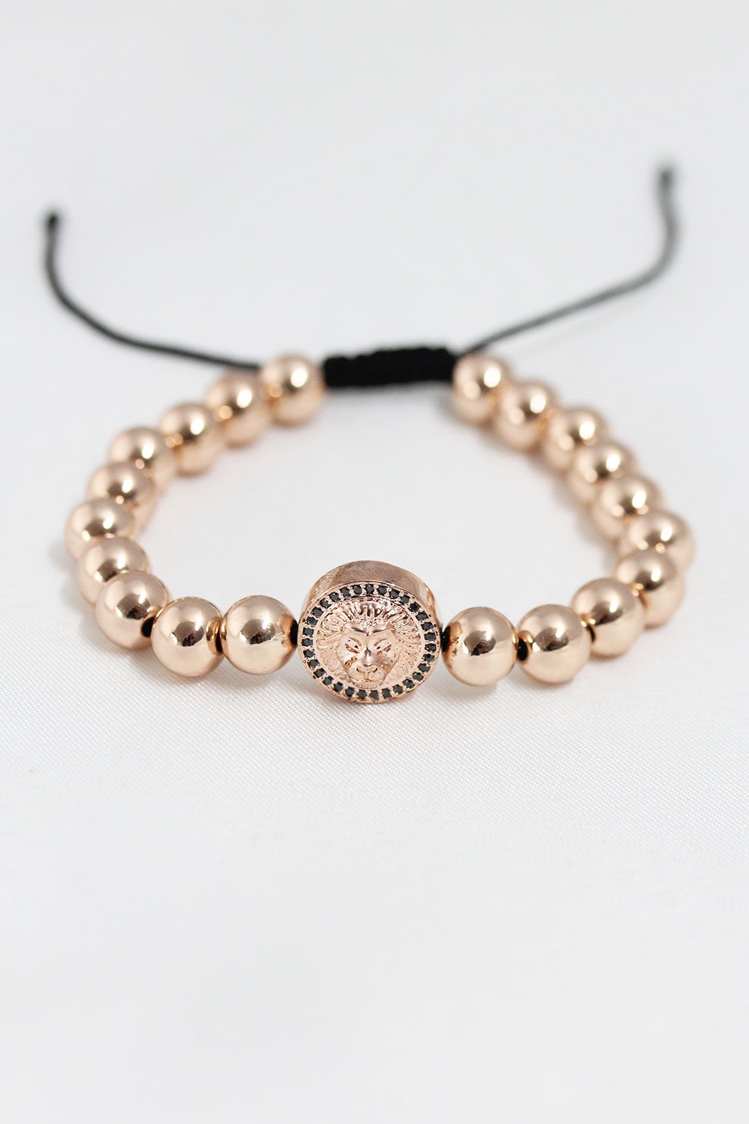 Rose Renk Çelik Zirkon Objeli Asansörlü Bileklik