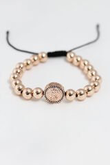 Rose Renk Çelik Zirkon Objeli Asansörlü Bileklik
