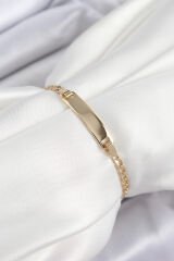 Pirinç Dikdörtgen Model Gold Renk Xuping Bebek Künyesi