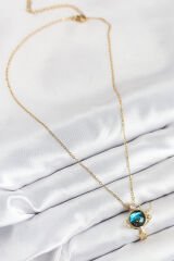 316L Çelik Zirkon Taşlı Gezegen Model Gold Renk Kadın Kolye