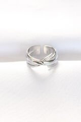 Kalın Silver Renk Ayarlanabilir Yüzük