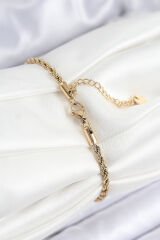 316L Çelik Nazar Boncuğu Detaylı Yaşam Çiçeği Model Gold Renk Kadın Bileklik