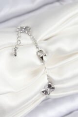 VIP Pirinç Yonca Model Gümüş Renk Kadın Bileklik