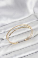 Dorika Model Pirinç Gold Renk Kadın Bileklik