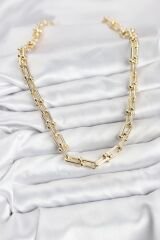 Pirinç Gold Renk Tifani Model Kadın Kolye