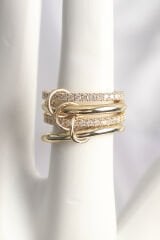 Pirinç Gold Renk Zirkon Taşlı 4'Lü Kadın Yüzük