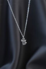 Minimal Melek Silver Renk Zirkon Taşlı Kadın Kolye