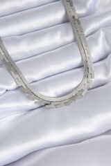 316L Çelik Gümüş Renk İtalyan Zincir Labirent Model Kadın Kolye