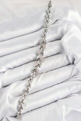 Pirinç Zirkon Taşlı Balık Kuyruğu Model Gümüş Renk Kadın Bileklik