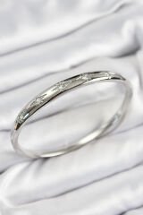 Pirinç Zirkon Taşlı Kutup Yıldızı Model Gümüş Renk Kadın Kelepçe