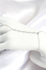 Pirinç Zirkon Taşlı Y Model Gümüş Renk Kadın Şahmeran